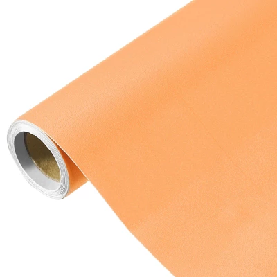 Unique Bargains Wallpaper, Peel And Stick Wallpaper Contact Paper Solid Color Vinyl Self-Adhesive Wall Paper Decorative Orange 118" X 15.7" - Image 6