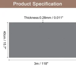 Unique Bargains Wallpaper, Peel And Stick Wallpaper Contact Paper Solid Color Vinyl Self-Adhesive Wall Paper Decorative Dark Grey 118" X 15.7"