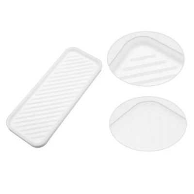 Unique Bargains Soap Dish Soap Cleaning Storage Keep Soap Dry For Bathroom Silicone 8.98''x3.54'' 1Pcs - Image 2