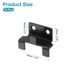 Unique Bargains Stainless Steel Mirrors Picture Display Wall Mounting Support Brackets 0.79" X 1.81"