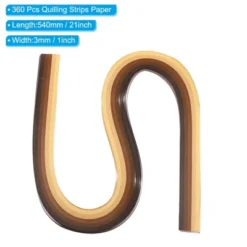 Unique Bargains DIY Hand Craft Decoration Origami Paper Rainbow Quilling Strips 360 Pcs