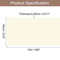 Unique Bargains Wallpaper, Peel And Stick Wallpaper Contact Paper Solid Color Vinyl Self-Adhesive Wall Paper Decorative Cream Yellow 590" X 23.6"