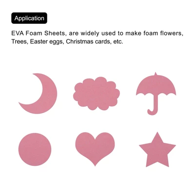 Unique Bargains EVA Flexible DIY Craft Embellishments Foam Sheets 5 Pcs 19.7" X 17.7" Pink - Image 3