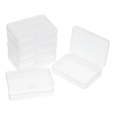 Unique Bargains Plastic Bead Art Craft Jewelry Storage Rectangle Boxes Clear 12 Pcs - Image 5