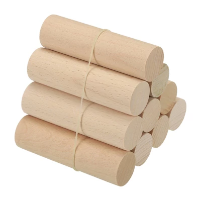 Unique Bargains Unfinished Round DIY Crafts Home Decor Wood Sticks 10 Pcs - Image 8