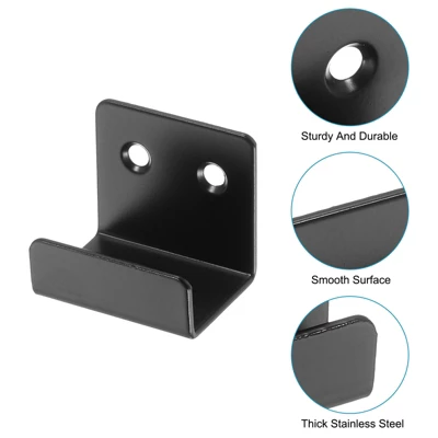 Unique Bargains Stainless Steel Mirrors Picture Display Wall Mounting Support Brackets 1.38" X 1.57" - Image 2