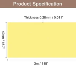 Unique Bargains Wallpaper, Peel And Stick Wallpaper Contact Paper Solid Color Vinyl Self-Adhesive Wall Paper Decorative Lemon Yellow 118" X 15.7"