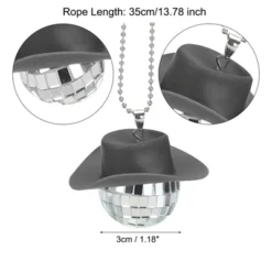 Unique Bargains Shiny Surface Ornament Car Party Accessory Hanging Disco Ball 2 Pcs