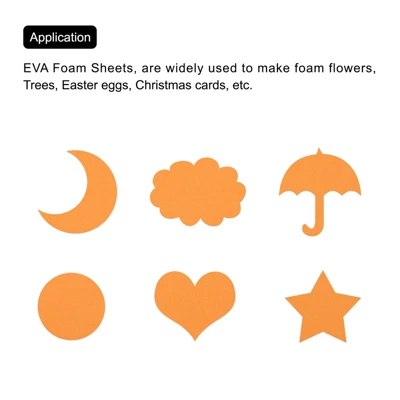 Unique Bargains EVA Flexible DIY Craft Embellishments Foam Sheets 5 Pcs 19.7" X 17.7" Orange - Image 3