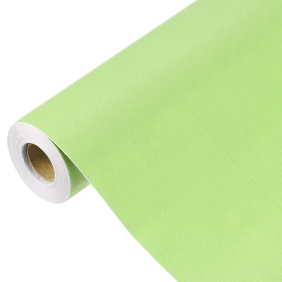 Unique Bargains Wallpaper, Peel And Stick Wallpaper Contact Paper Solid Color Vinyl Self-Adhesive Wall Paper Decorative Green 394"x23.6" - Image 6