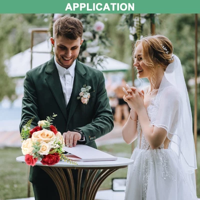 Unique Bargains Wedding Artificial Bouquet Multicolor Artificial Flower 7.9" X 8.3" Multicolor 1 Pc - Image 5