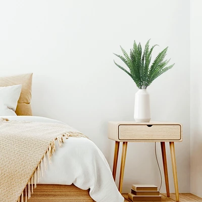 Unique Bargains Artificial Plants Faux Greenery Ferns Branches For Home Garden Decor 2 Pcs - Image 3