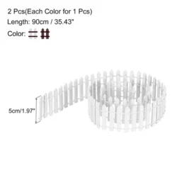 Unique Bargains Dollhouse Home DIY Wooden Decorative Miniature DIY Garden Fence