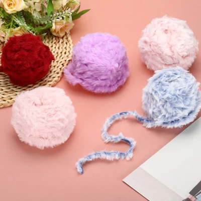 Unique Bargains Craft Kits For Blanket Scarf Hat Faux Fur Chunky Yarn 70 Yards 2 Skeins - Image 4