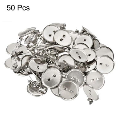 Unique Bargains Metal DIY Blankets Crafts Brooch Making Home Sewing Blank Trays Safety Pins 50 Pcs - Image 2