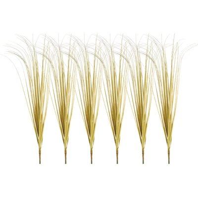 Unique Bargains Plastic Fake Wheat Garden Decor Artificial Grass Plants 6 Pcs - Image 6