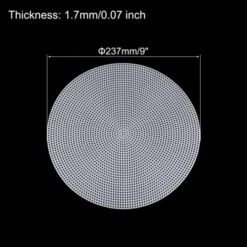 Unique Bargains 13 Count Round Needlepoint Blank Mesh Canvas Sheet For Embroidery Knit 10 Pcs