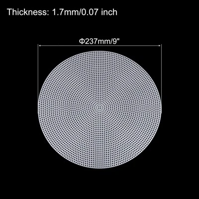 Unique Bargains 13 Count Round Needlepoint Blank Mesh Canvas Sheet For Embroidery Knit 10 Pcs