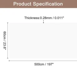 Unique Bargains Wallpaper, Peel And Stick Wallpaper Contact Paper Solid Color Vinyl Self-Adhesive Wall Paper Decorative White 197"x23.6"