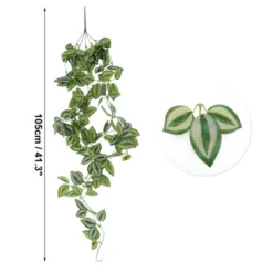 Unique Bargains Fake Vines Plastic Artificial Ivy Plants 41.3" Green 2 Pcs