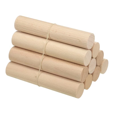 Unique Bargains Unfinished Round DIY Crafts Home Decor Wood Sticks 10 Pcs - Image 9
