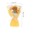 Unique Bargains Handmade Knitted Vibrant Color Low-Maintenance Artificial Flowers Yellow