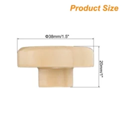 Unique Bargains Pure Wood Flat Round Dresser Drawer Knobs With Screws For Cupboard