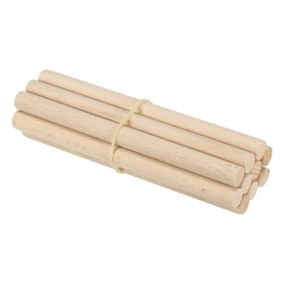 Unique Bargains Unfinished Round DIY Crafts Home Decor Wood Sticks 10 Pcs - Image 4