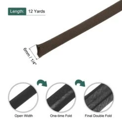 Unique Bargains Continuous Bulk Double Fold Bias Tape For Sewing And Binding Crafts