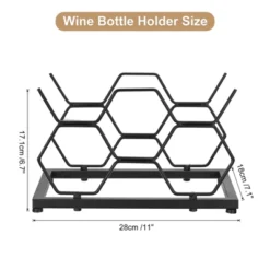 Unique Bargains Countertop Freestanding Geometric Space Saving Wine Rack