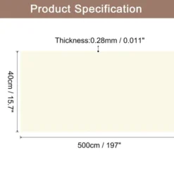 Unique Bargains Wallpaper, Peel And Stick Wallpaper Contact Paper Solid Color Vinyl Self-Adhesive Wall Paper Decorative Cream Yellow 197"x15.7"