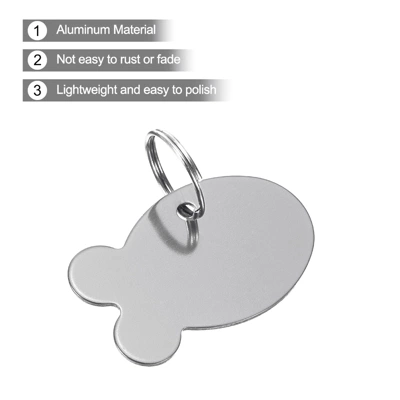 Unique Bargains Aluminum Stamping Blank Tags For Necklace Bracelet Making 20 Pcs - Image 3