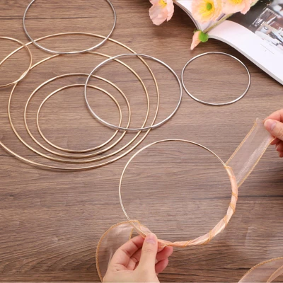 Unique Bargains Smooth Metal Craft Hoops For DIY Wreath Making Supplies Plant Hangers 4 Pcs - Image 3