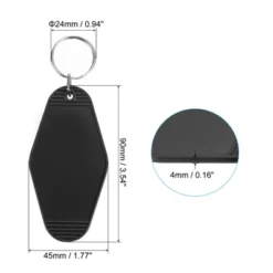 Unique Bargains Blank Vintage Motel Keychain For DIY Ornament Backpack Label 16 Pcs