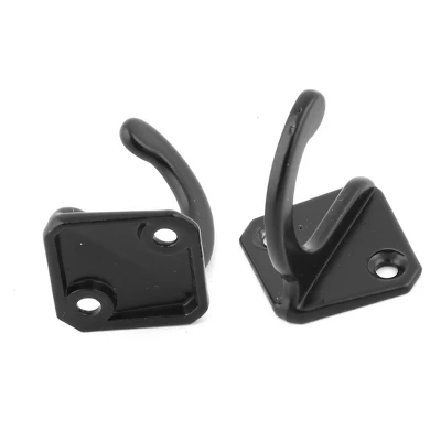 Unique Bargains Kitchen Door Clothes Hat Bag Wall Storage Hooks Black 5 Pcs - Image 2