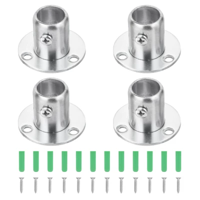 Unique Bargains Flange Closet End Supports Diameter Rod Bracket 4 Pcs - Image 4