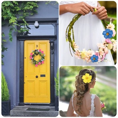 Unique Bargains Hawaiian Artificial DIY Foam Flowers 16 Pcs - Image 3