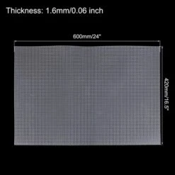 Unique Bargains Embroidery Knit Crochet Craft Blank Rectangular Plastic Mesh Sheets 24" X 16.5" White 6 Pcs