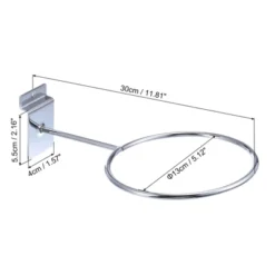 Unique Bargains Universal Rust-Proof Wall-mounted Durable Helmet Jacket Basketball Holder Silver Tone 2 Pcs