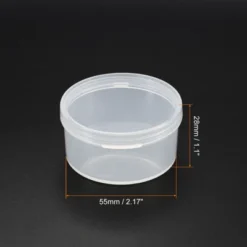 Unique Bargains Round Storage Container With Hinged Lid For Bead Crafts