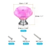 Unique Bargains Zinc Alloy Crystal Diamond Shaped Knobs Drawer With Screw 6 Pcs