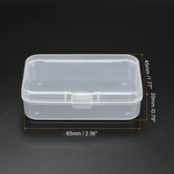 Unique Bargains Rectangular Storage Container With Hinged Lid For Beads Craft 12 Pcs