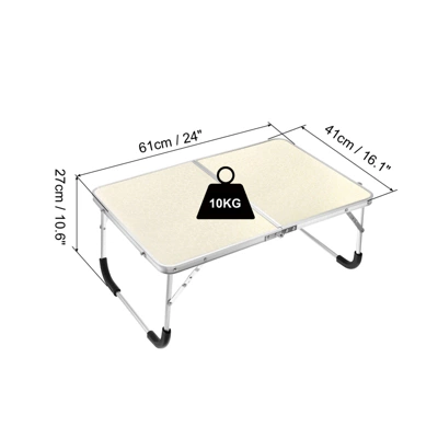 Unique Bargains Bed Sofa Foldable Laptop Table Portable Picnic Bed Tray Reading Working Desks 24 X 16.1 X 10.6-inch 1Pc