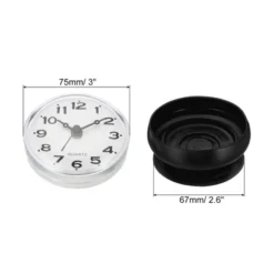 Unique Bargains Waterproof Decorative Silent Quartz Suction Cup Mini Cute Shower Clocks 2 Pcs