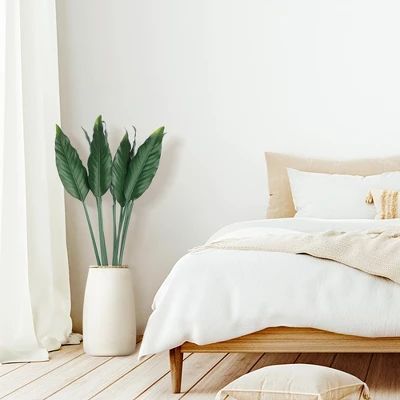 Unique Bargains Plastic Artificial Fake Stem Leaf Branches Decor Green 10 Pcs - Image 3