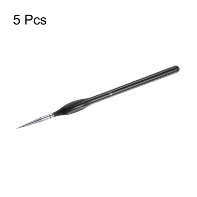 Unique Bargains Detail Nylon Hair Miniature Painting Brush 5 Pcs - Image 2