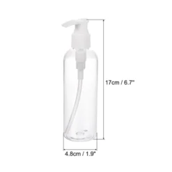Unique Bargains Travel Shampoo Lotion Clear Portable Refillable Airless Pump Bottle 3 Pcs