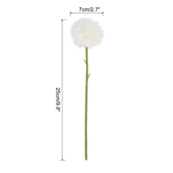 Unique Bargains Chrysanthemum Silk Head Faux Artificial Flower For Wedding Decoration 9.8'' Long 20 Pcs Beige