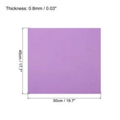 Unique Bargains EVA Flexible DIY Craft Embellishments Foam Sheets 5 Pcs 19.7" X 17.7" Light Purple