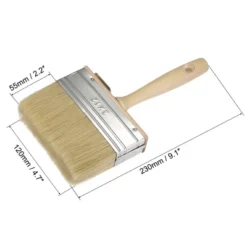 Unique Bargains Double Thick Bristle Wall Treatment Tool Paint Brush With Wooden Handle